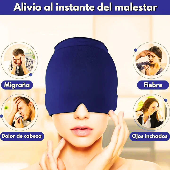 Gorro de gel para las migrañas